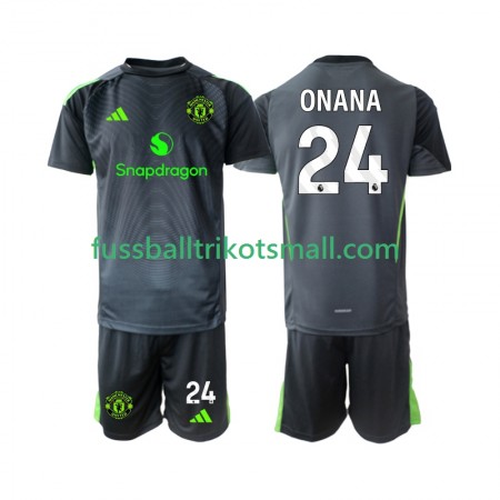 Fußballtrikots Manchester United Andre Onana 24 Torwart Kinder 2025-2026 Kurzarm Auswärts-trikot kaufen